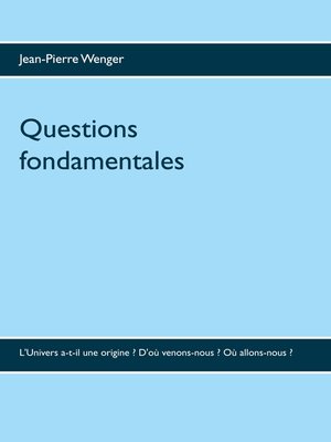cover image of Questions fondamentales